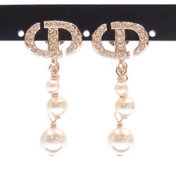 Christian Dior Earrings for Women, Resin Pearl, Crystal, Metal Chain, Fake Pearl