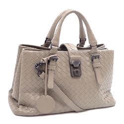 Bottega Veneta Handbag Intrecciato Small Roma Women's Greige Leather 337303 Shoulder Bag
