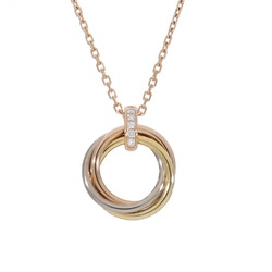 Cartier Trinity Necklace Three-Color Gold B7058700 Women's