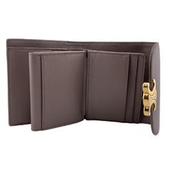 CELINE Small Flap Wallet Triomphe Tri-fold Grey Women's Z0006525