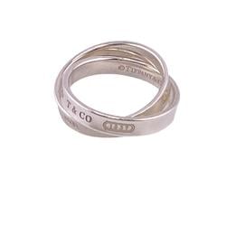 TIFFANY&Co. Tiffany Interlocking Circle 1837 925 5.1g Ring, Silver, Unisex Z0006488