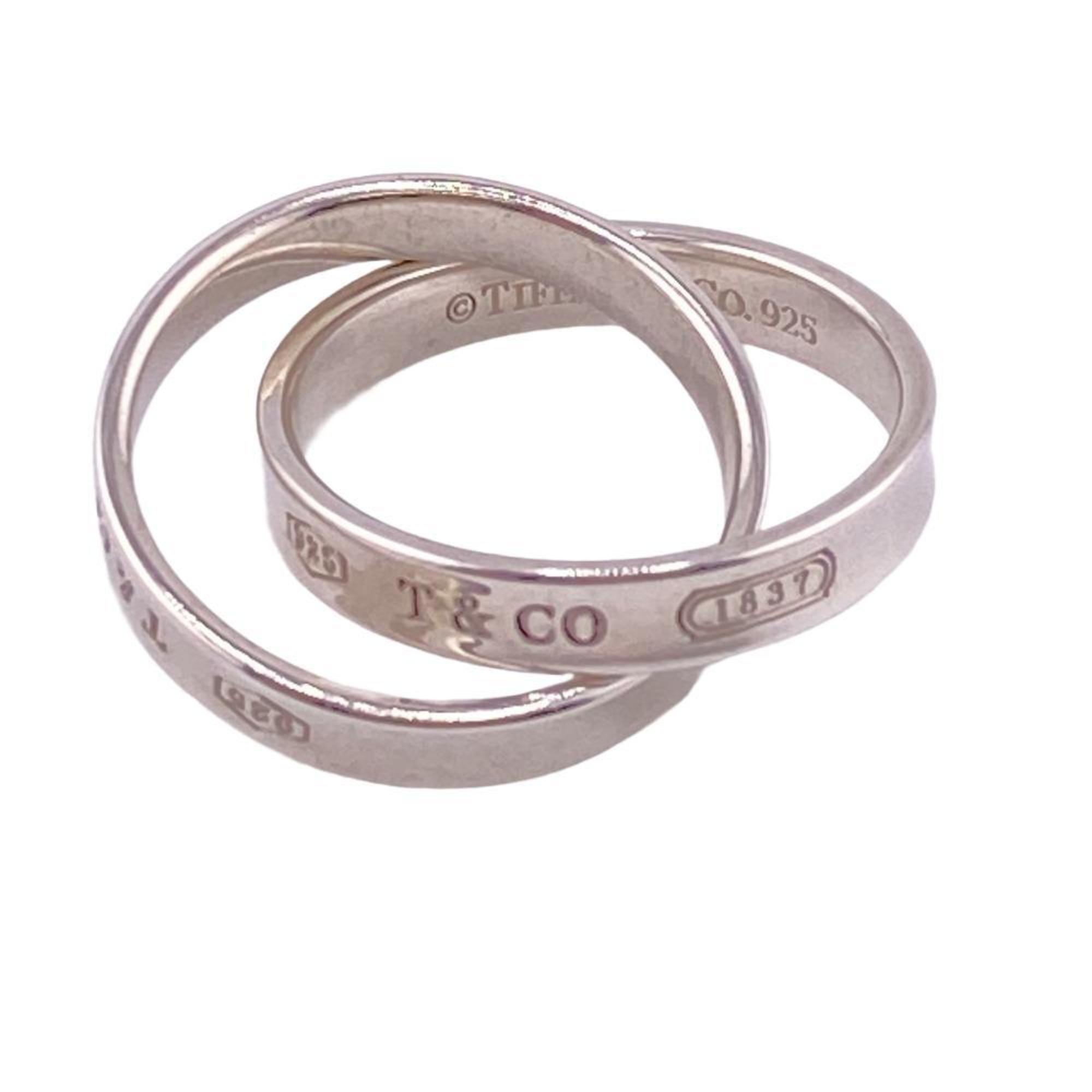 TIFFANY&Co. Tiffany Interlocking Circle 1837 925 5.1g Ring, Silver, Unisex Z0006488