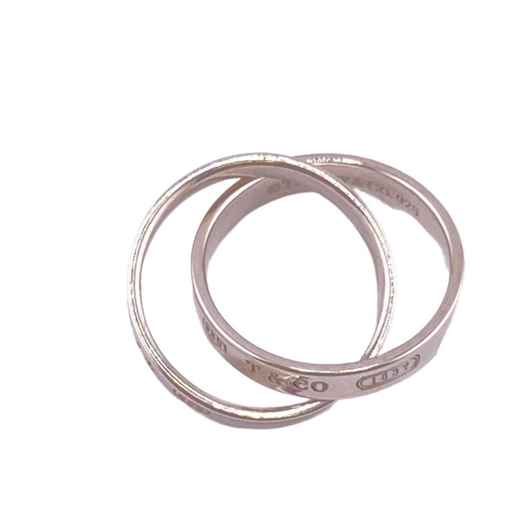 TIFFANY&Co. Tiffany Interlocking Circle 1837 925 5.1g Ring, Silver, Unisex Z0006488