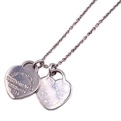 TIFFANY&Co. Tiffany Return to 925 2.8g Double Heart Tag Necklace Silver Women's Z0006493