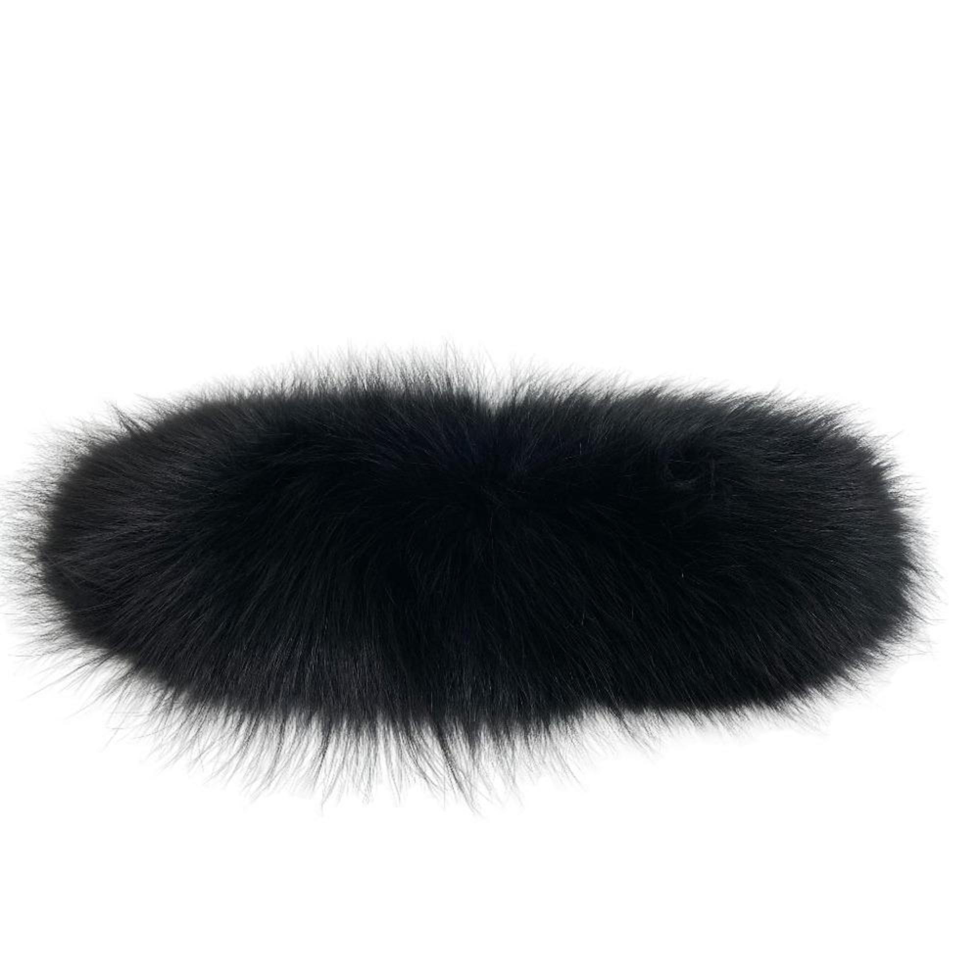 FENDI Tippet Fur Scarf Muffler Black Women's Z0006501