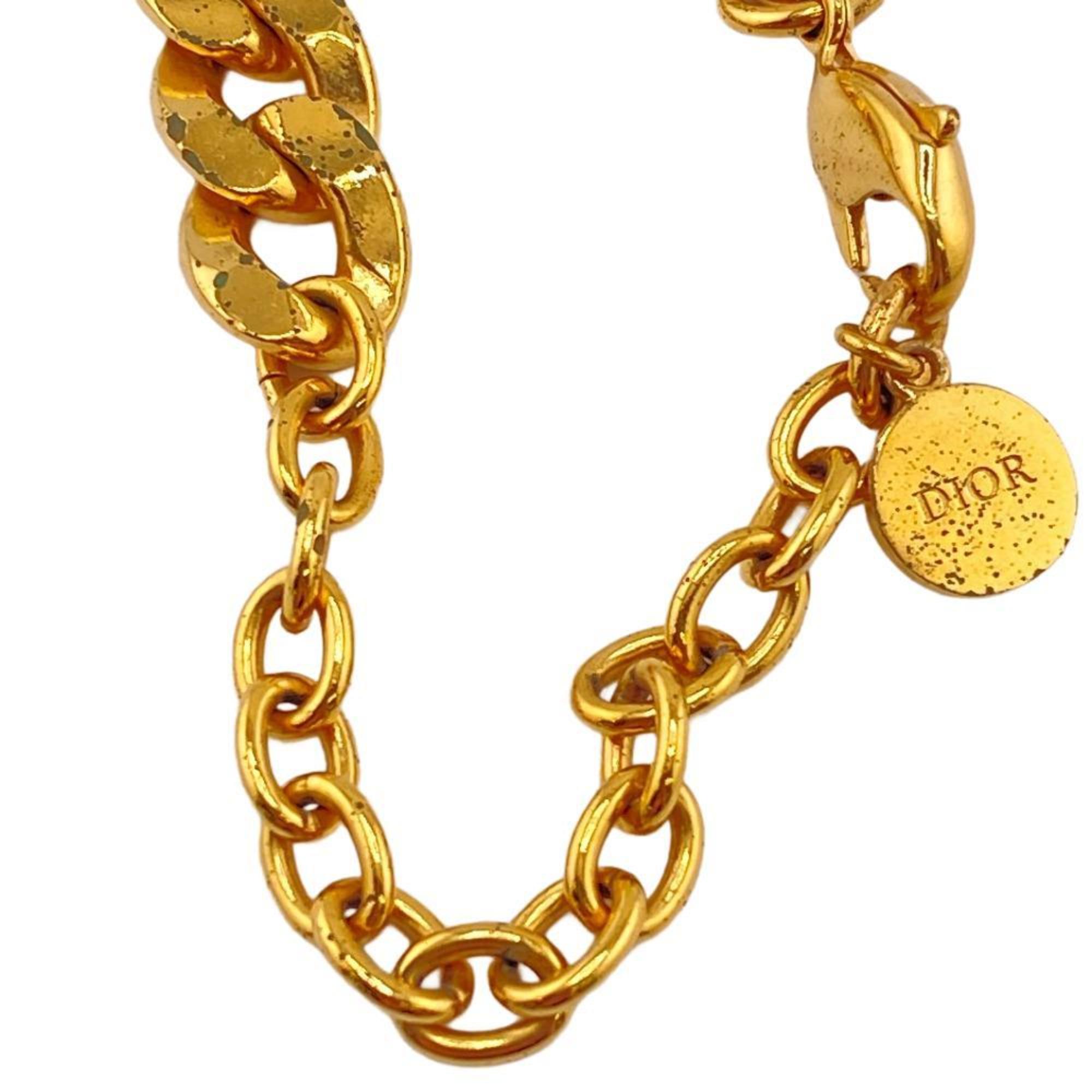 Christian Dior CD ICON Chain Link Necklace Gold Women's Z0006503