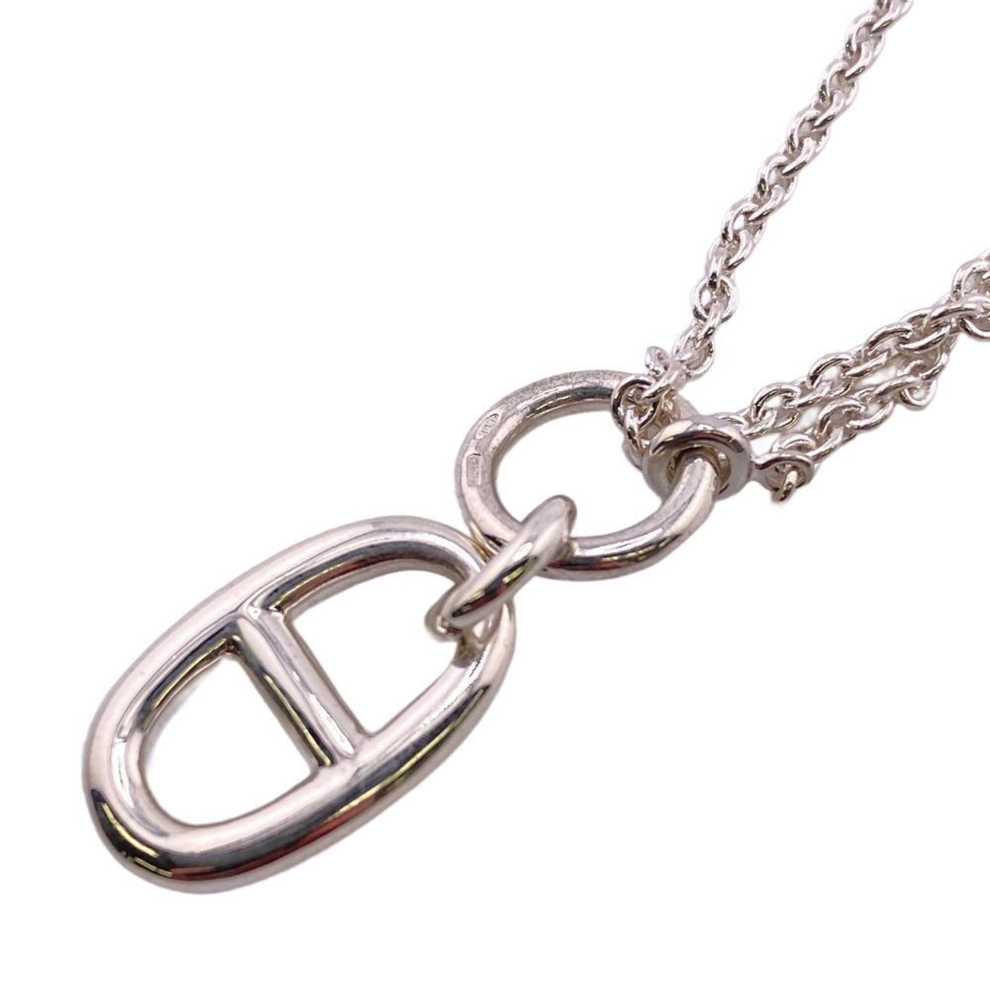 HERMES Chaine d'Ancre Necklace Silver Unisex Z0006403
