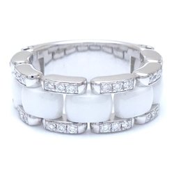 CHANEL Chanel Ultra Ring Diamond #51 K18WG White Gold x Ceramic 291737