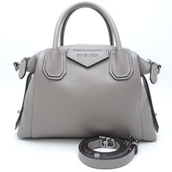Givenchy ANTIGONA SOFT Small 2-Way Bag Tote Leather Grey 351206