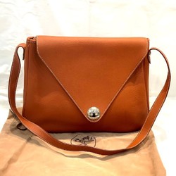 HERMES Christine Shoulder Bag for Women, Orange/Brown KB-8286
