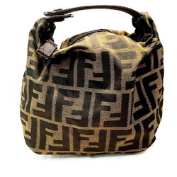 FENDI Zucca pattern pouch bag handbag. Slightly sticky inside, glitter remains. 2319.26540.008 KB-8314