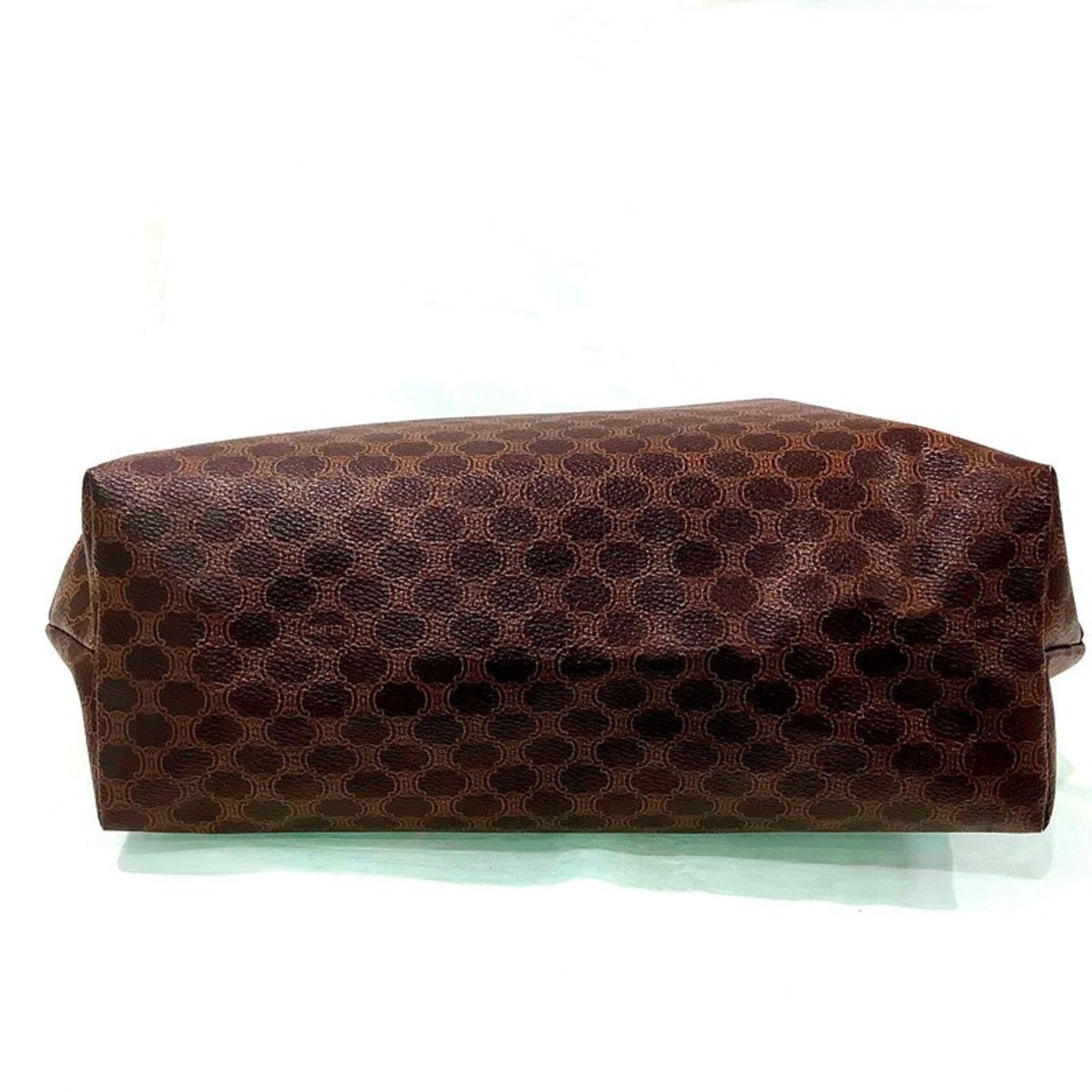 CELINE Second Bag Macadam Pattern Pouch Brown Inside is torn Slightly sticky KB-8275