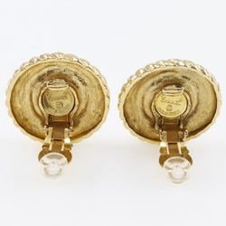 CHANEL Earrings, Gold Plated x Fake Pearl, Approx. 37.9g, Women's