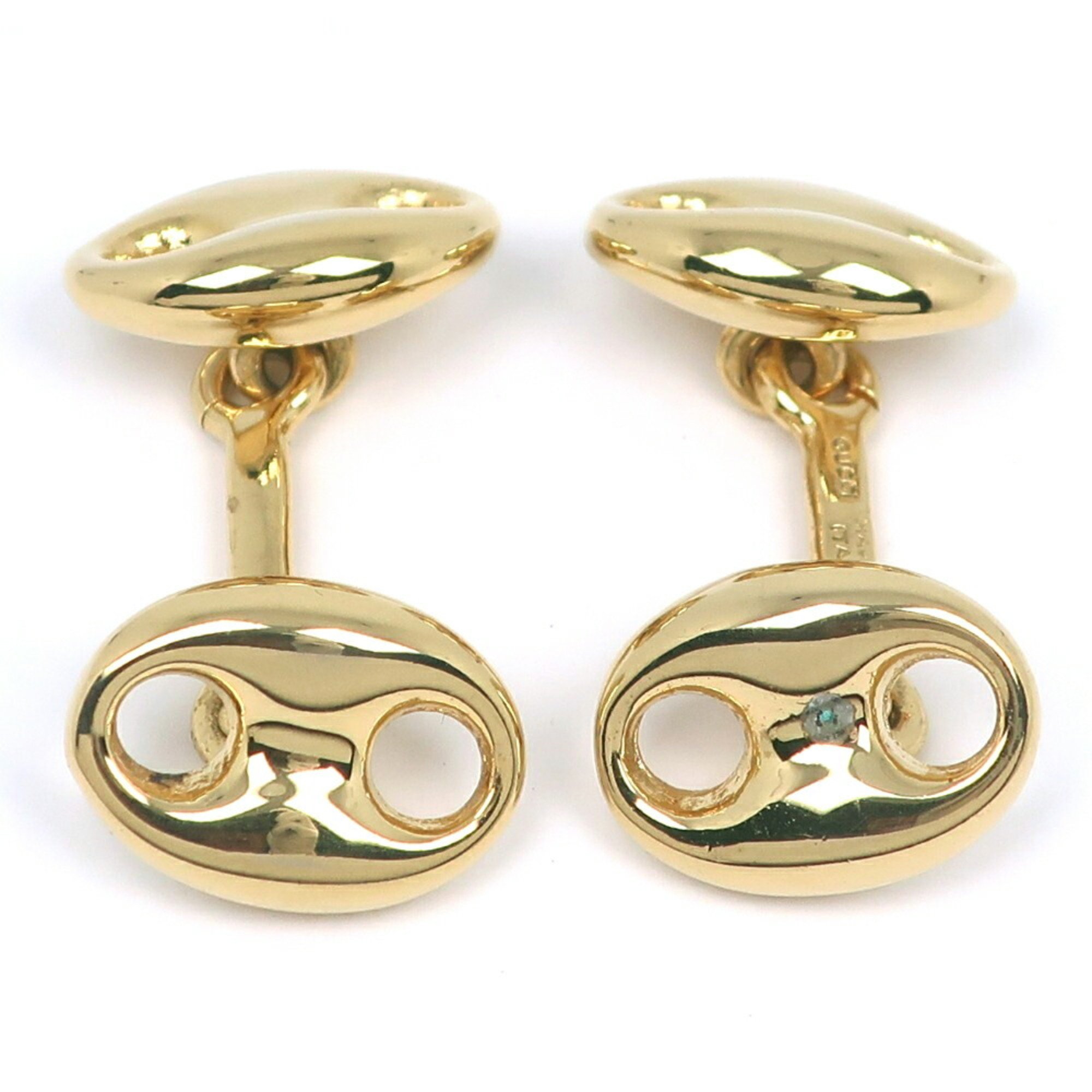 GUCCI Cufflinks Old Gucci Gold Plated Men's