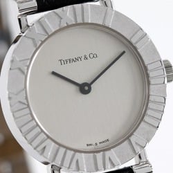 Tiffany & Co. Atlas Watch S0640 Silver 925 x Leather Quartz Analog Display Dial Women's R112224003
