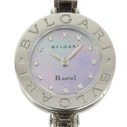 BVLGARI B-zero1 Watch BZ22S Stainless Steel Blue Shell Quartz Analog Display Dial Ladies
