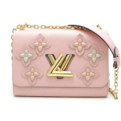 Louis Vuitton Twist MM Flower Tinsel Women's Shoulder Bag M53851 Epi Pink