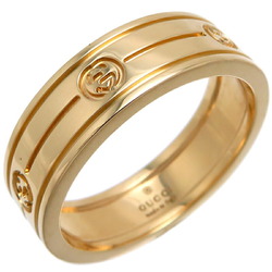 Gucci Interlocking Men's Ring, 750 Yellow Gold, Size 20