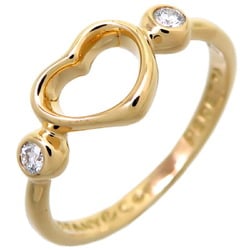 Tiffany Heart Diamond Women's Ring, 750 Yellow Gold, Size 8