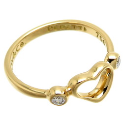 Tiffany Heart Diamond Women's Ring, 750 Yellow Gold, Size 8