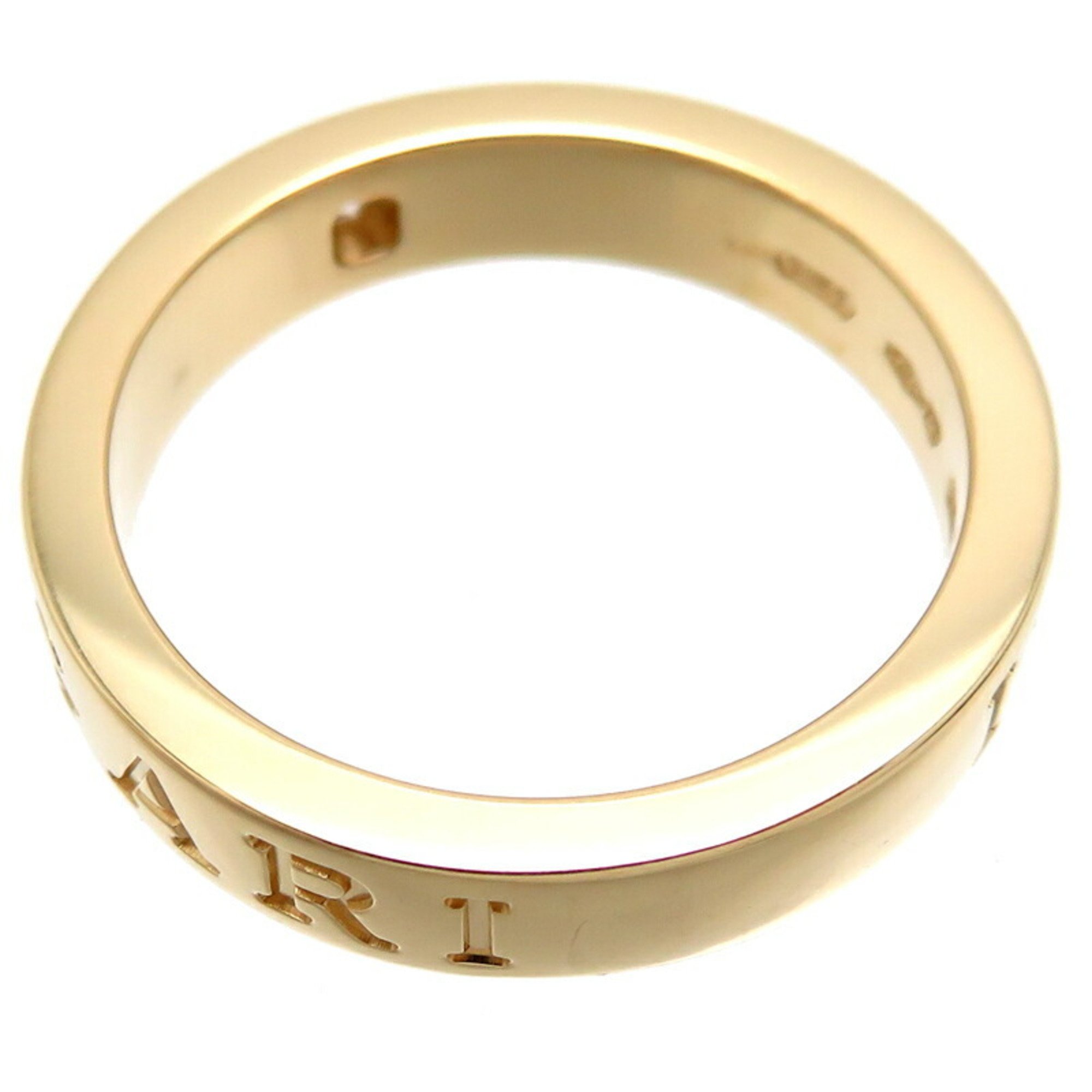 Bvlgari 0.04ct Diamond W Ladies/Men's Ring 342931 750 Yellow Gold Size 13.5