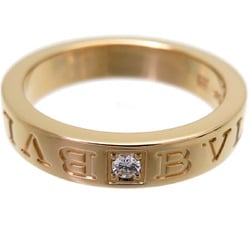 Bvlgari 0.04ct Diamond W Ladies/Men's Ring 342931 750 Yellow Gold Size 13.5