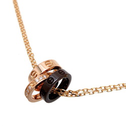 Cartier Love Three Hoop Diamond Women's Necklace B3046600 750 Pink Gold