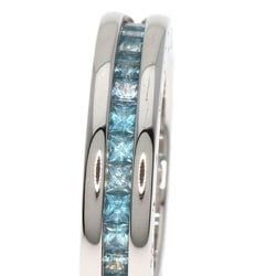 BVLGARI B-zero1 B-zero One Band XS Blue Topaz #49 Ring, K18 White Gold, Women's