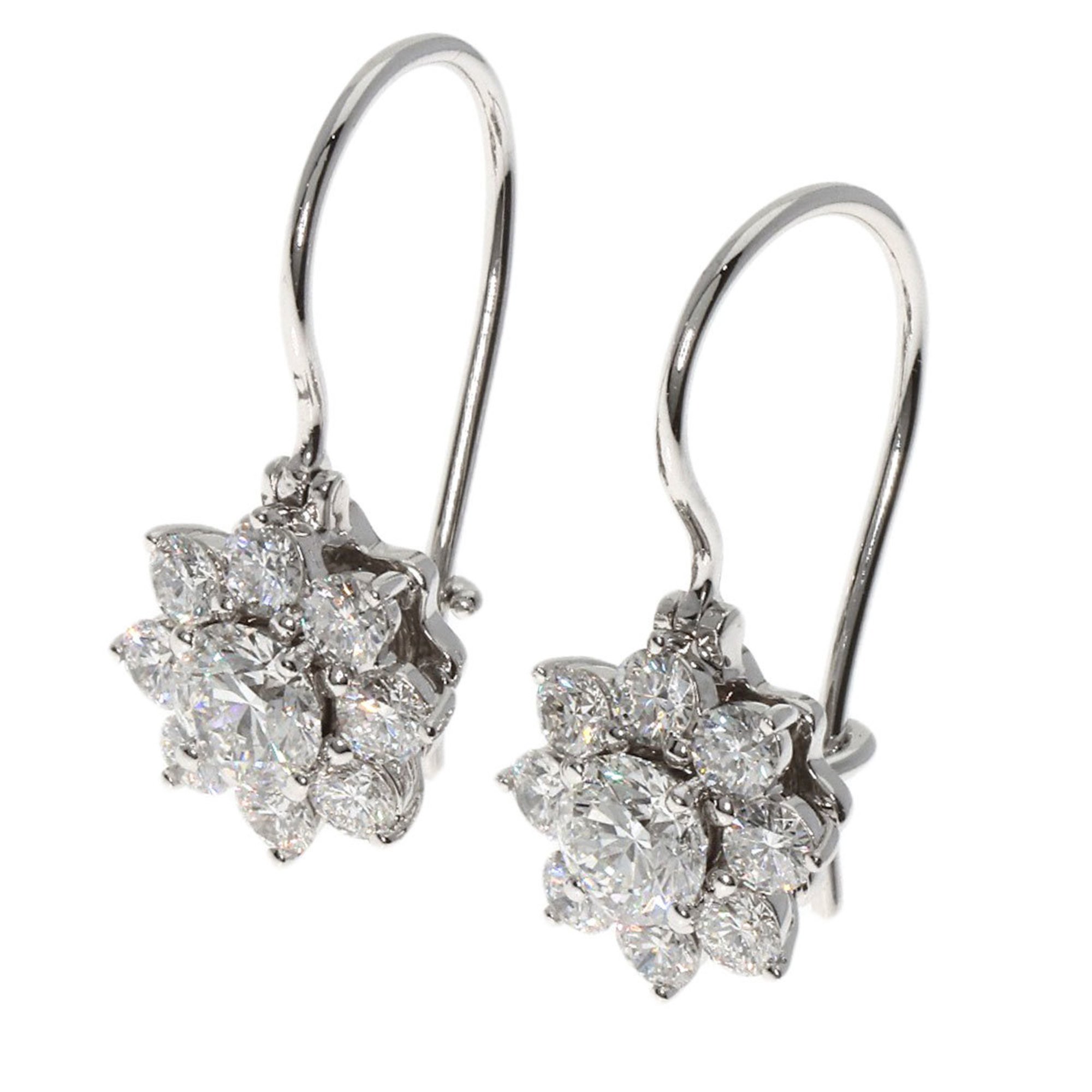 Harry Winston Sunflower Diamond Earrings, Platinum PT950, Women's HARRY WINSTON