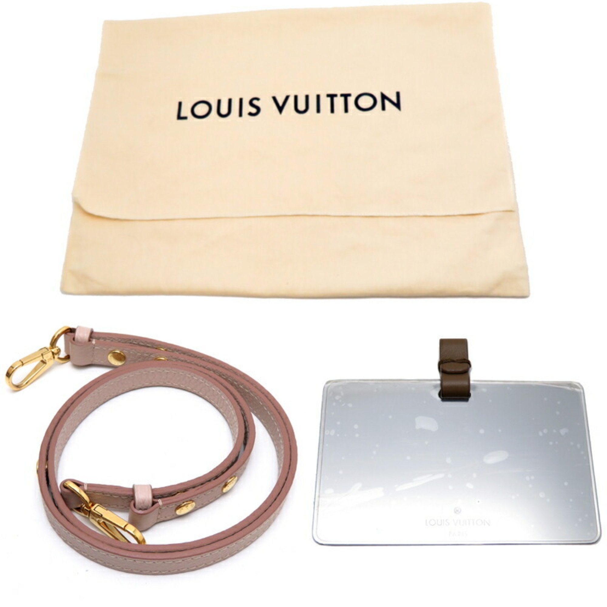 Louis Vuitton Twist One Handle MM Women's Handbag M57092 Taurillon Greige