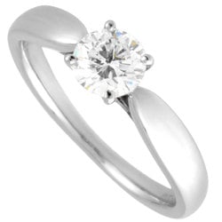 Tiffany & Co. Harmony Solitaire Ring, Diamond, 0.38ct, Size 6, Pt950, H/VVS2/3EX, Women's