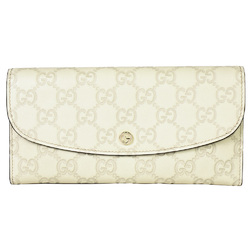 GUCCI Guccissima Long Wallet 256926 Ivory