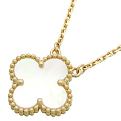 Van Cleef & Arpels Alhambra Mother of Pearl Women's Necklace VCAR5900 750 Yellow Gold White