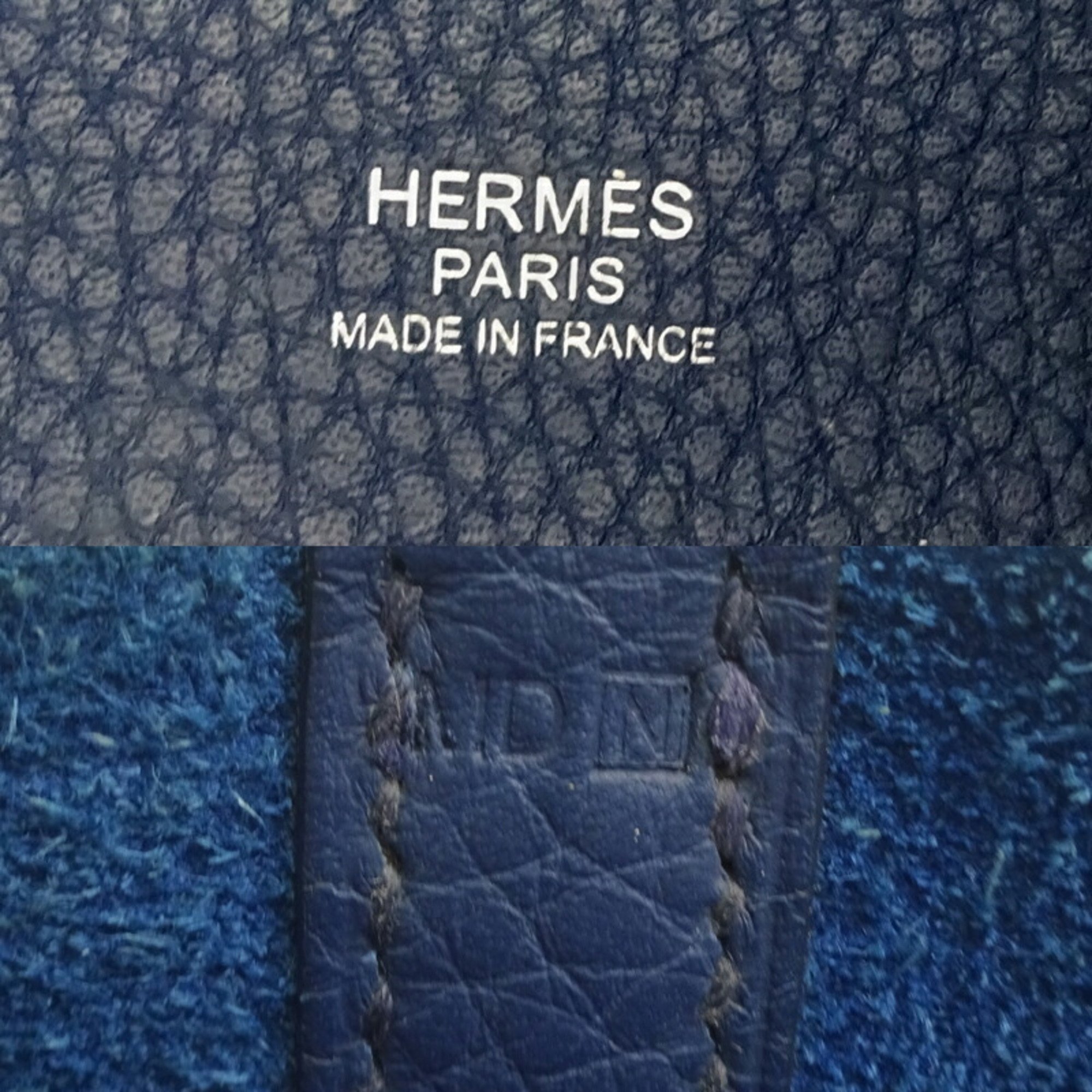 Hermes Picotin Lock MM □N stamped silver (palladium) hardware ladies handbag Taurillon Clemence Blue Prince (navy)