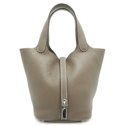 Hermes Picotin Lock PM Z Stamped Women's Handbag Taurillon Clemence Etoupe (Beige)