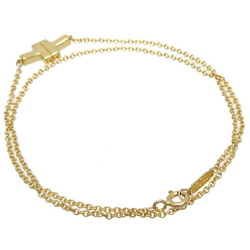 Tiffany T TWO Double Chain Diamond Women's Bracelet 750 Yellow Gold