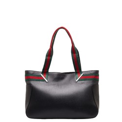 Gucci Sherry Shoulder Bag Tote 73983 Black Multicolor Leather Women's GUCCI
