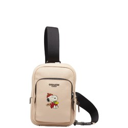 Coach collaboration Snoopy Woodstock truck pack shoulder bag body CE602 ivory white leather women's COACH