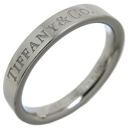 Tiffany Pt950 flat band ladies ring, platinum, size 9