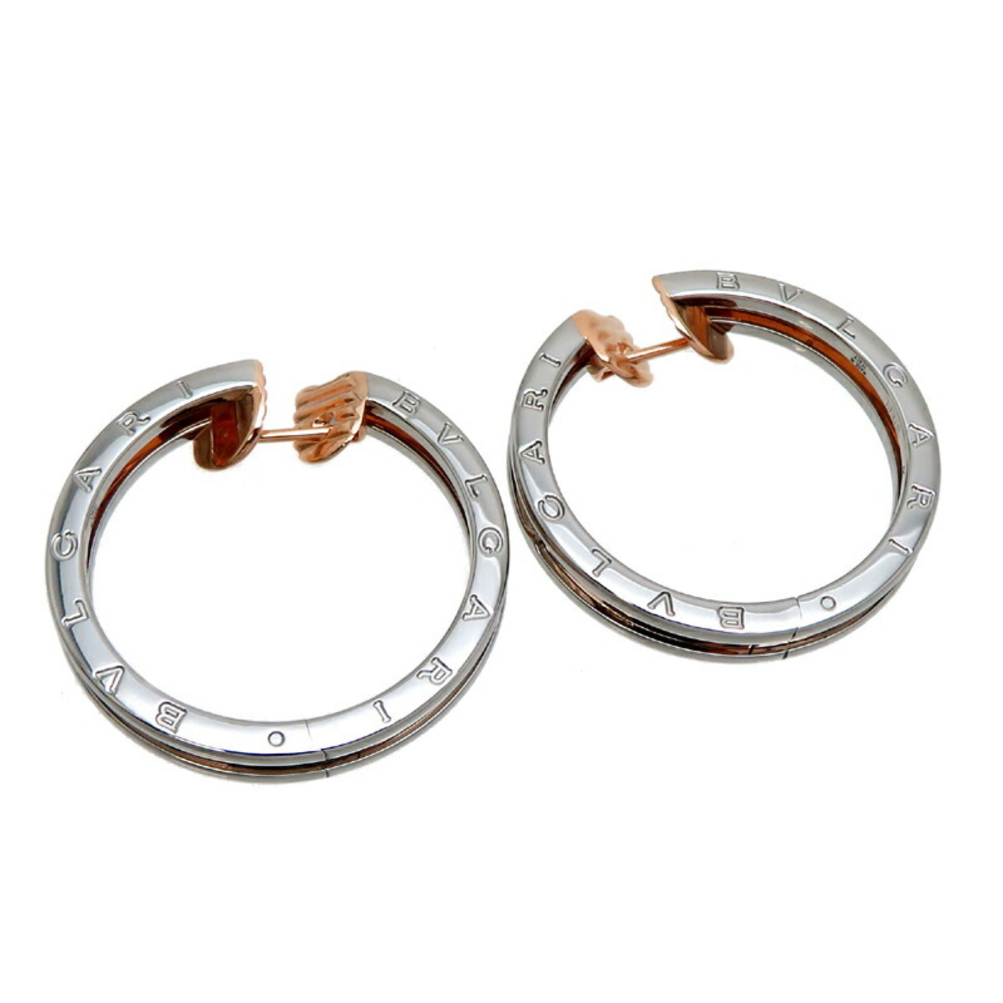 Bvlgari Bulgari B.zero1 hoop ladies earrings in 750 pink gold