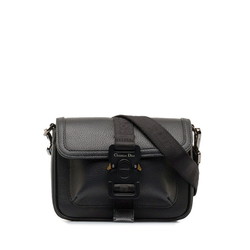 Christian Dior Dior Hit the Road Shoulder Bag 2HTC58YMJ_H00N Black Grained Calf Leather Women's