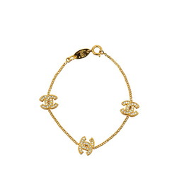 Chanel Triple Coco Mark Bracelet Gold Plated Women's CHANEL