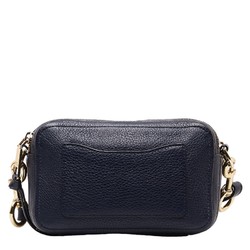 MARC JACOBS The Softshot 21 Shoulder Bag Camera Navy Leather Women's