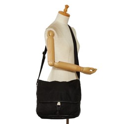 Prada Tessuto Shoulder Bag Black Nylon Leather Women's PRADA