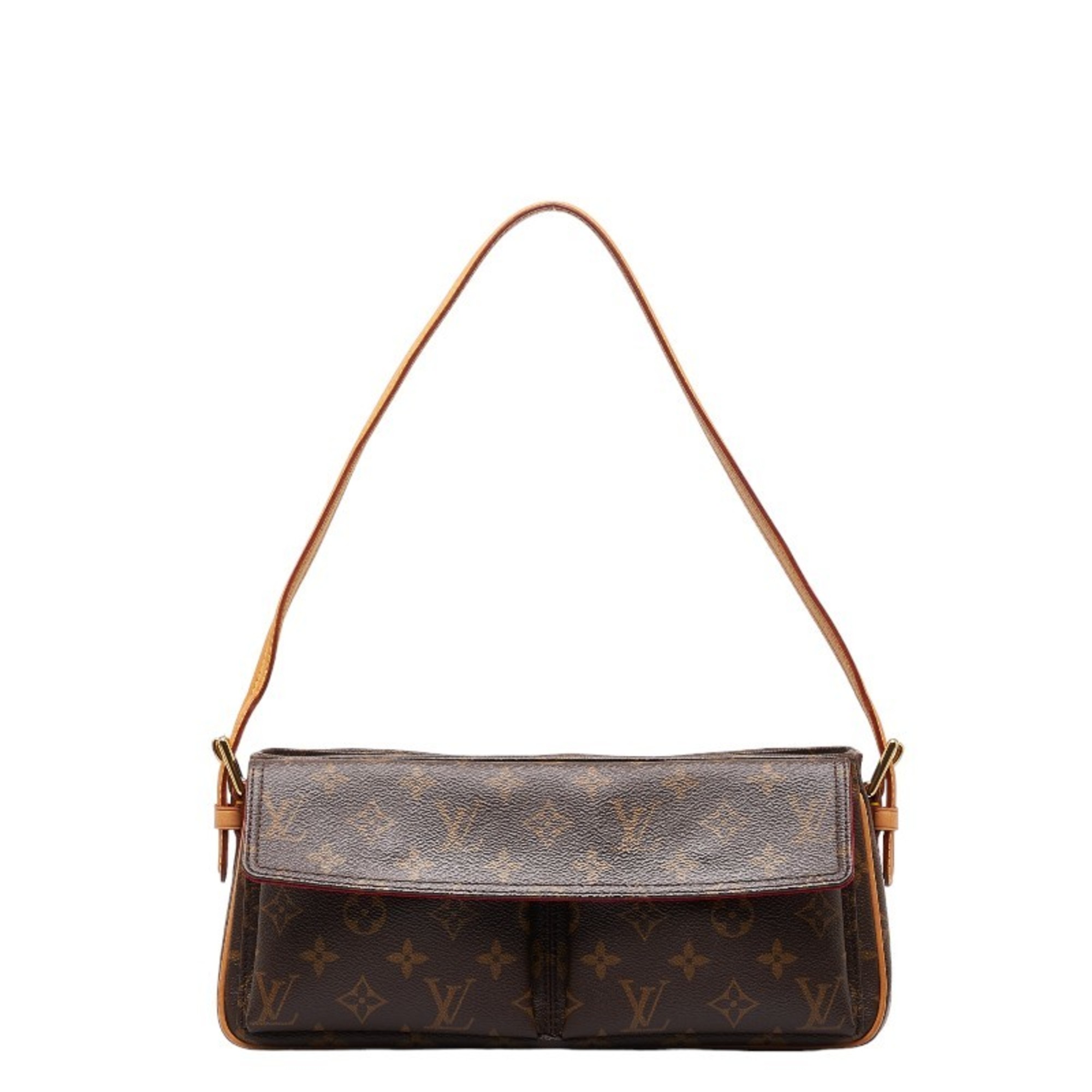 Louis Vuitton Monogram Vivacite MM Shoulder Bag Handbag M51164 Brown PVC Leather Women's LOUIS VUITTON