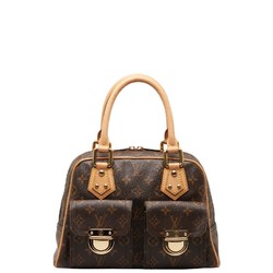 Louis Vuitton Monogram Manhattan PM Handbag M40026 Brown PVC Leather Women's LOUIS VUITTON
