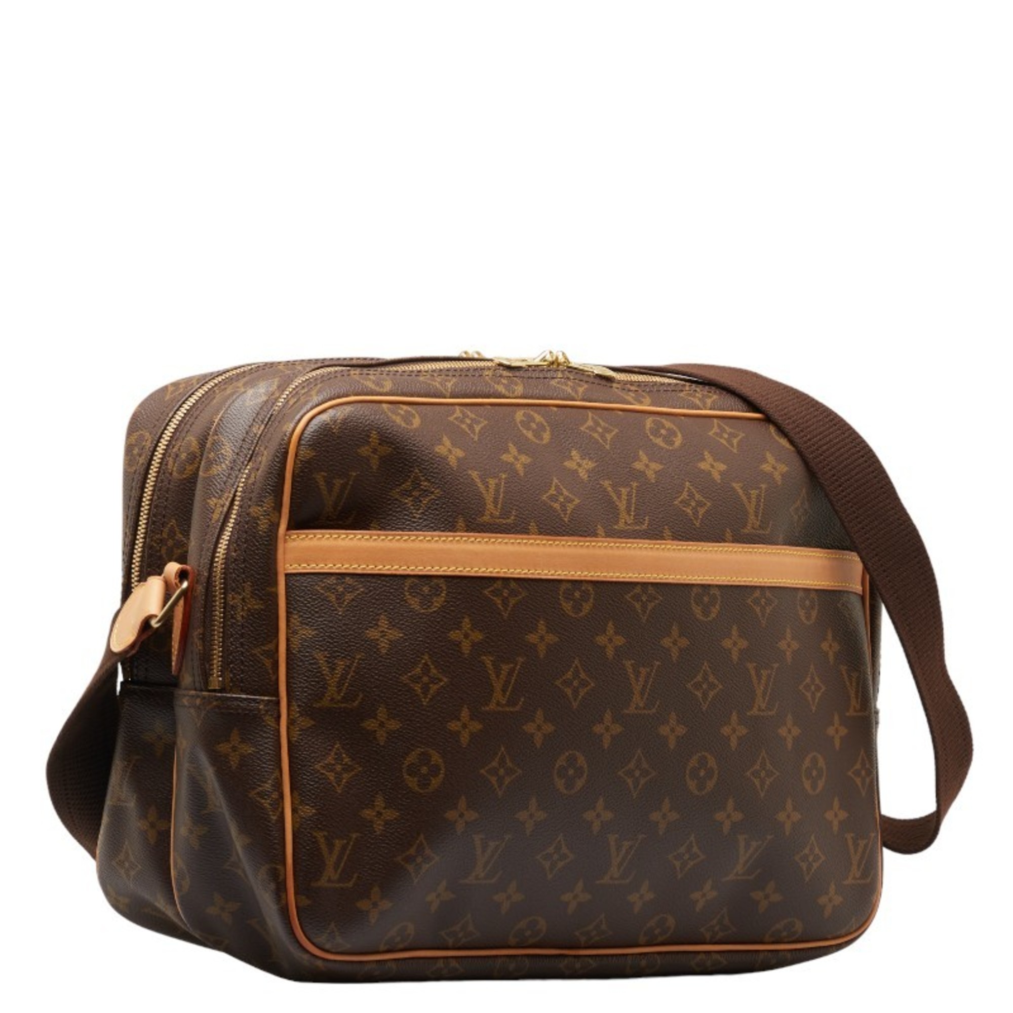 Louis Vuitton Monogram Reporter GM Shoulder Bag M45252 Brown PVC Leather Women's LOUIS VUITTON