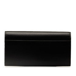 Balenciaga Continental Wallet Long 736732 Black Calf Leather Women's BALENCIAGA