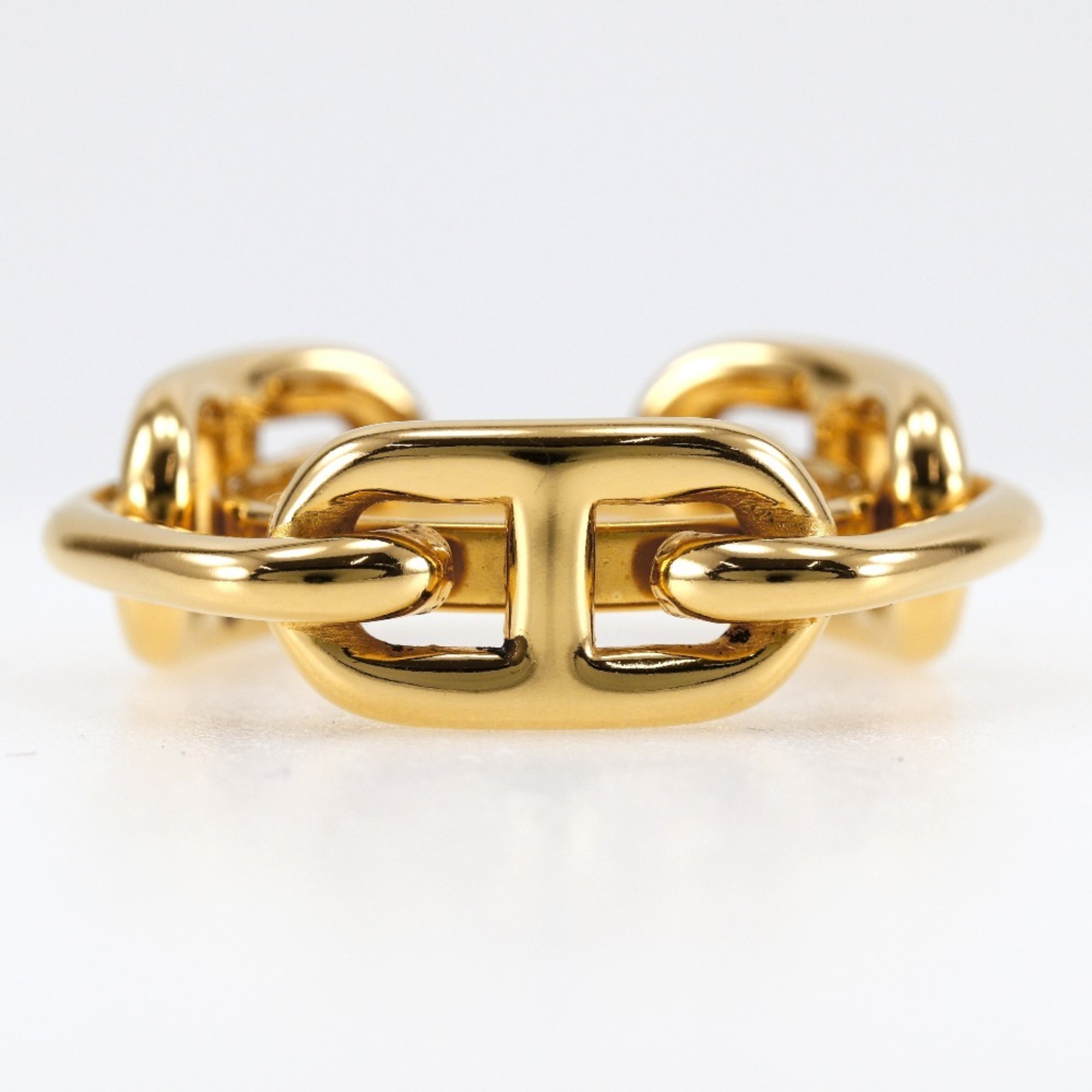 Hermes Chaine d'Ancre scarf ring, gold plated, for women