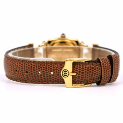 Gucci Horsebit Watch 6300L Gold Plated x Leather Quartz Analog Display Dial Women's I210123013